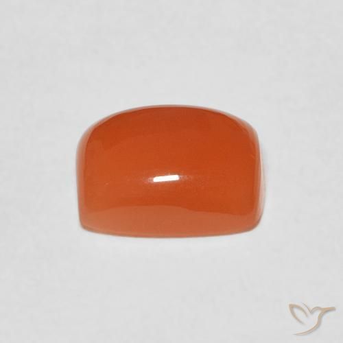 Piedra de Luna Naranja oscuro natural de 2.18 ct, Forma Cojín, Translúcido