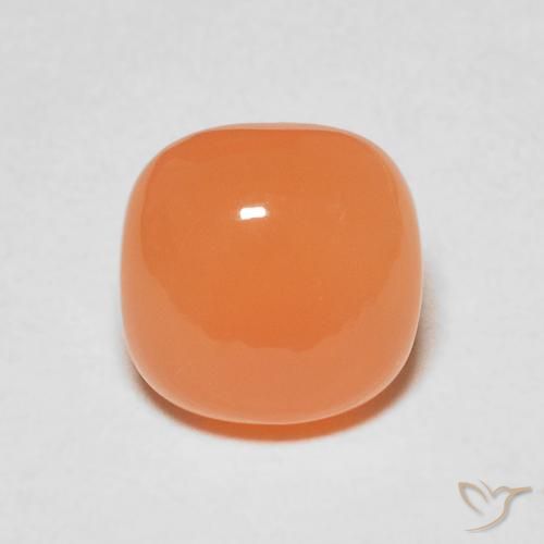 2.17ct Natural Naranja claro Piedra de Luna, Forma Cojín, Translúcido