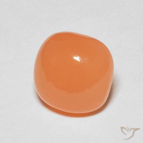 Piedra de Luna Naranja claro natural de 2.17 ct, Forma Cojín, Translúcido