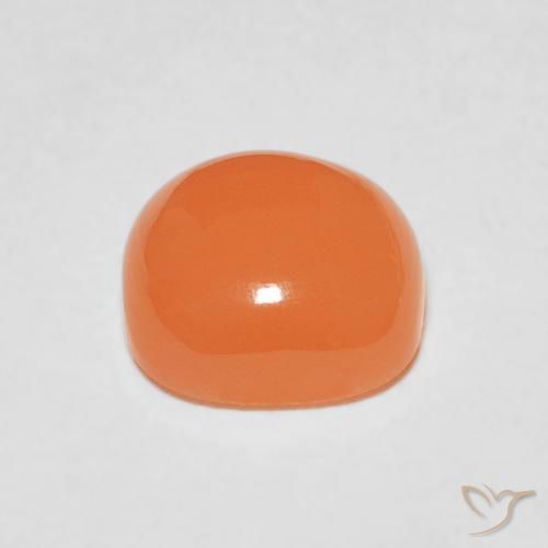 Piedra de Luna Naranja claro natural de 2.17 ct, Forma Cojín, Translúcido