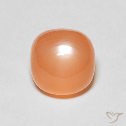 2.42ct Natural Naranja rojizo claro Piedra de Luna, Forma Cojín, Translúcido