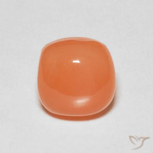 2.48ct Natural Naranja medio Piedra de Luna, Forma Cojín, Translúcido