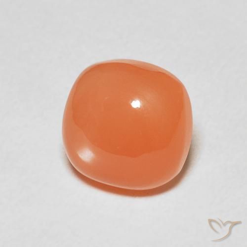 Piedra de Luna Naranja medio natural de 2.48 ct, Forma Cojín, Translúcido
