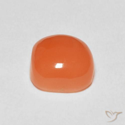 Piedra de Luna Naranja medio natural de 2.48 ct, Forma Cojín, Translúcido
