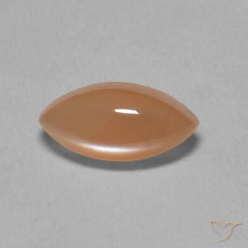 1.32ct Natural Naranja claro Piedra de Luna, Marquesa, Translúcido
