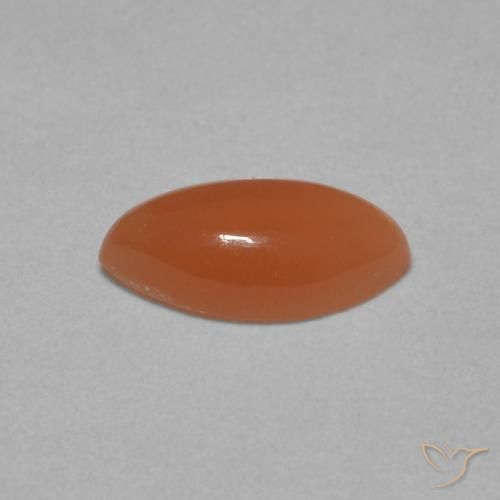 Piedra de Luna Naranja oscuro natural de 0.85 ct, Marquesa, Translúcido