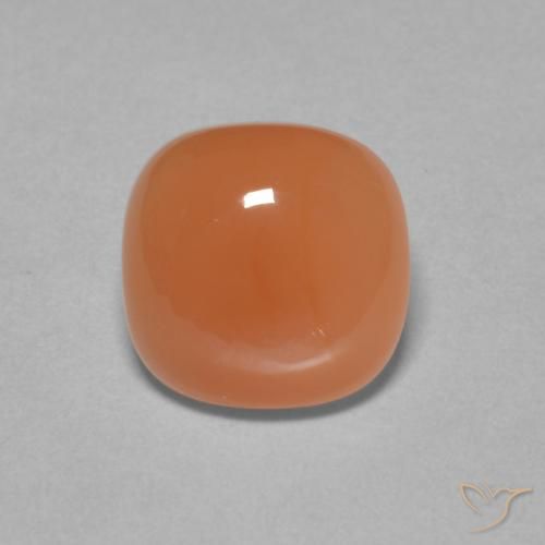 2.10ct Natural Naranja rojizo Piedra de Luna, Forma Cojín, Translúcido