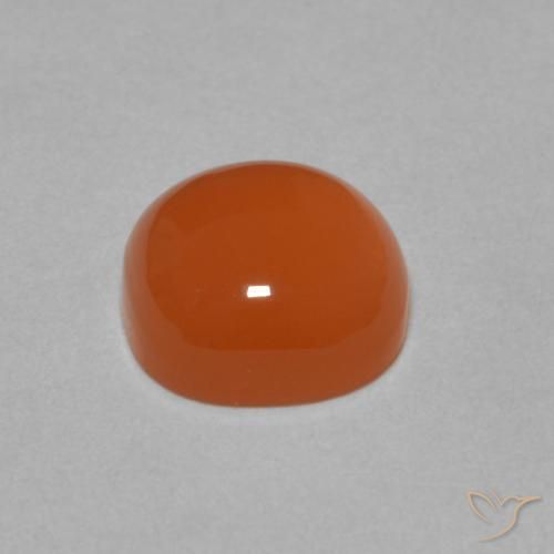 Piedra de Luna Naranja rojizo natural de 2.05 ct, Forma Cojín, Translúcido