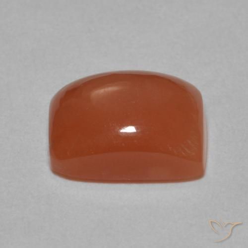 Piedra de Luna Ámbar naranja natural de 2.46 ct, Forma Cojín, Translúcido