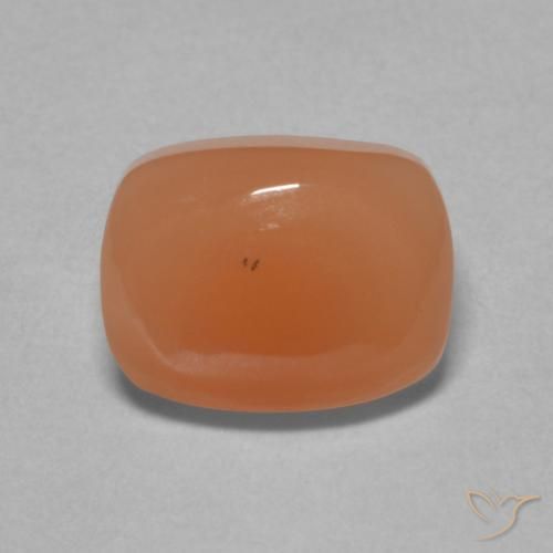 2.23ct Natural Naranja rojizo claro Piedra de Luna, Forma Cojín, Translúcido
