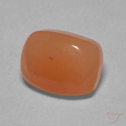 Piedra de Luna Naranja rojizo claro natural de 2.23 ct, Forma Cojín, Translúcido