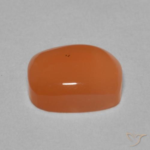 Piedra de Luna Naranja rojizo claro natural de 2.23 ct, Forma Cojín, Translúcido