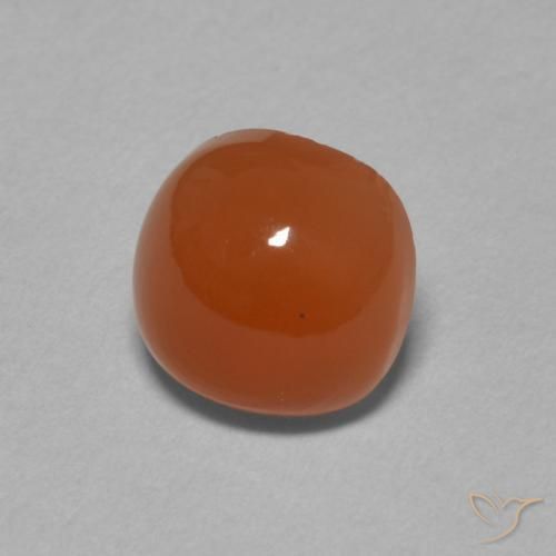 Piedra de Luna Naranja rojizo natural de 2.20 ct, Forma Cojín, Translúcido