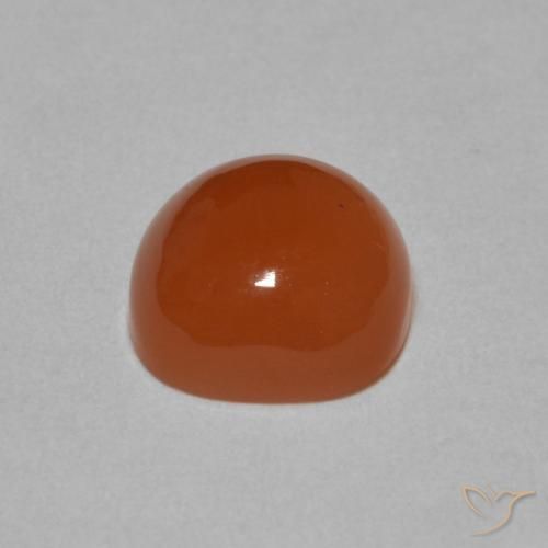 Piedra de Luna Naranja rojizo natural de 2.20 ct, Forma Cojín, Translúcido