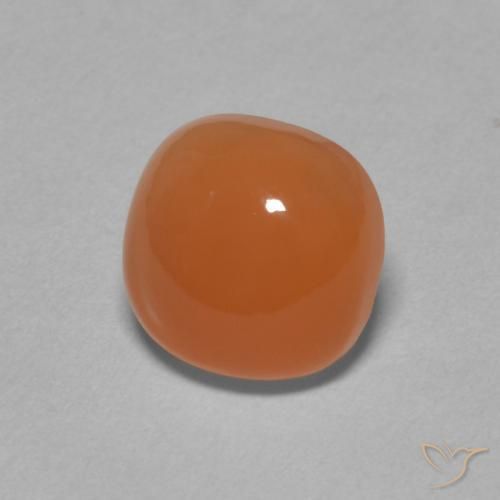 Piedra de Luna Naranja medio natural de 2.37 ct, Forma Cojín, Translúcido