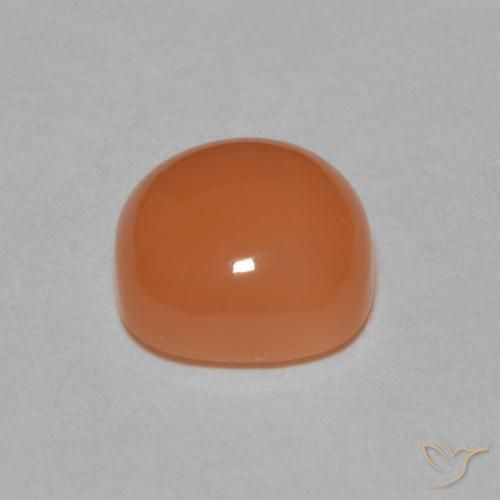 Piedra de Luna Naranja medio natural de 2.37 ct, Forma Cojín, Translúcido