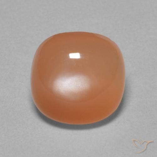 2.05ct Natural Naranja rojizo claro Piedra de Luna, Forma Cojín, Translúcido