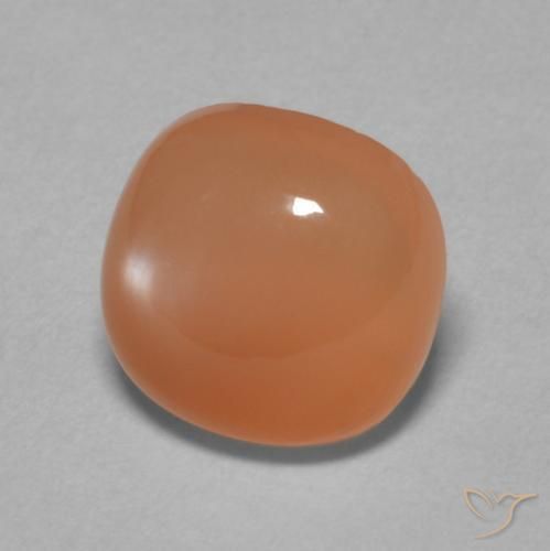 Piedra de Luna Naranja rojizo claro natural de 2.05 ct, Forma Cojín, Translúcido