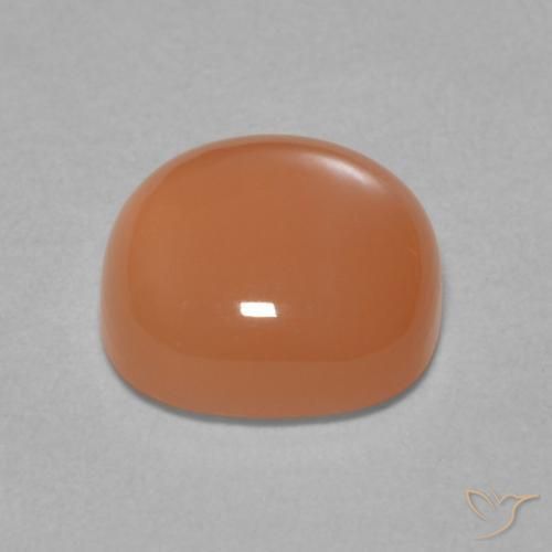 Piedra de Luna Naranja rojizo claro natural de 2.05 ct, Forma Cojín, Translúcido