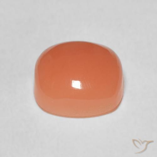 Piedra de Luna Naranja cantaloupe natural de 2.32 ct, Forma Cojín, Translúcido