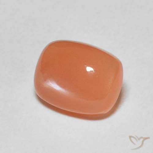 Piedra de Luna Naranja durazno natural de 2.11 ct, Forma Cojín, Translúcido