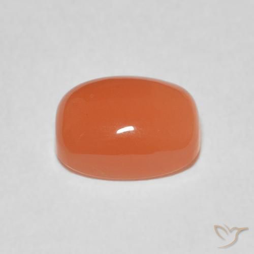 Piedra de Luna Naranja durazno natural de 2.11 ct, Forma Cojín, Translúcido