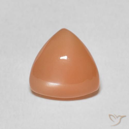 1.63ct Natural Naranja cantaloupe Piedra de Luna, Trillón, Translúcido