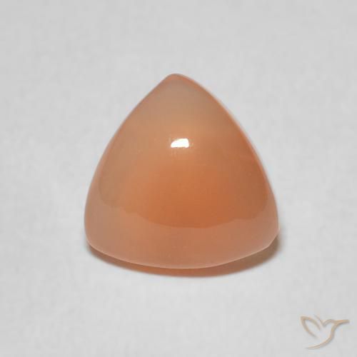 1.35ct Natural Naranja medio Piedra de Luna, Trillón, Translúcido