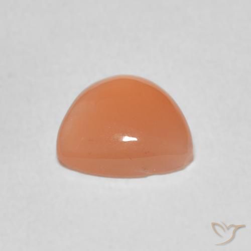 Piedra de Luna Naranja medio natural de 1.35 ct, Trillón, Translúcido