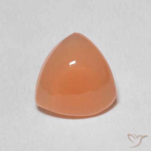 1.41ct Natural Naranja durazno Piedra de Luna, Trillón, Translúcido