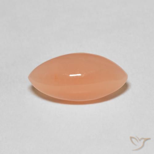 2.93ct Natural Naranja medio Piedra de Luna, Marquesa, Translúcido