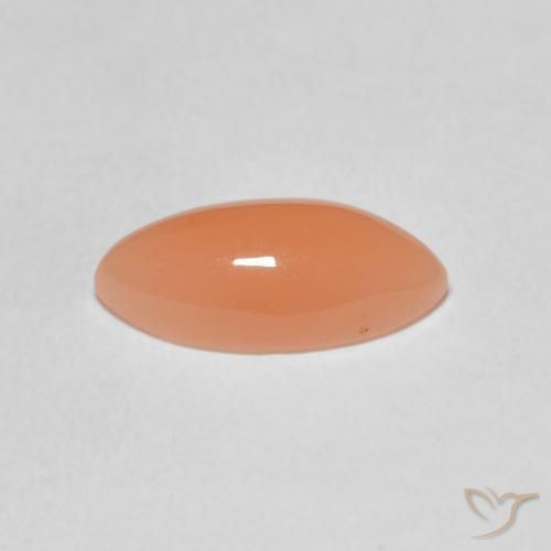 Piedra de Luna Naranja medio natural de 2.93 ct, Marquesa, Translúcido