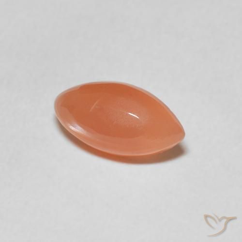 Piedra de Luna Naranja durazno natural de 1.12 ct, Marquesa, Translúcido