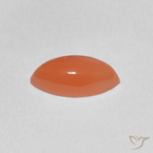 Piedra de Luna Naranja durazno natural de 1.12 ct, Marquesa, Translúcido