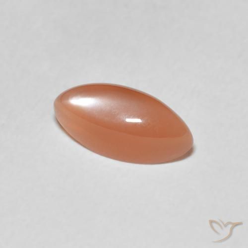 Piedra de Luna Naranja durazno natural de 1.27 ct, Marquesa, Translúcido
