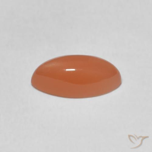 Piedra de Luna Naranja durazno natural de 1.27 ct, Marquesa, Translúcido