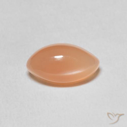 1.44ct Natural Naranja durazno Piedra de Luna, Marquesa, Translúcido