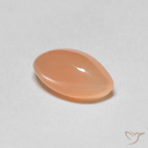 Piedra de Luna Naranja durazno natural de 1.44 ct, Marquesa, Translúcido