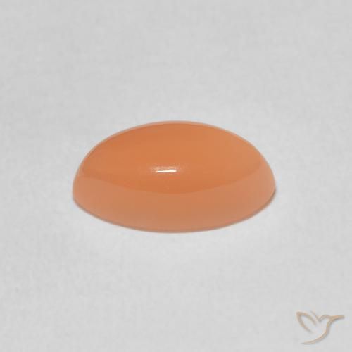 Piedra de Luna Naranja durazno natural de 1.44 ct, Marquesa, Translúcido