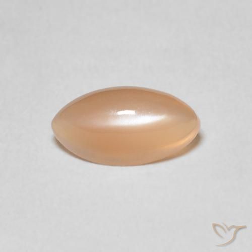 1.38ct Natural Naranja cantaloupe Piedra de Luna, Marquesa, Translúcido