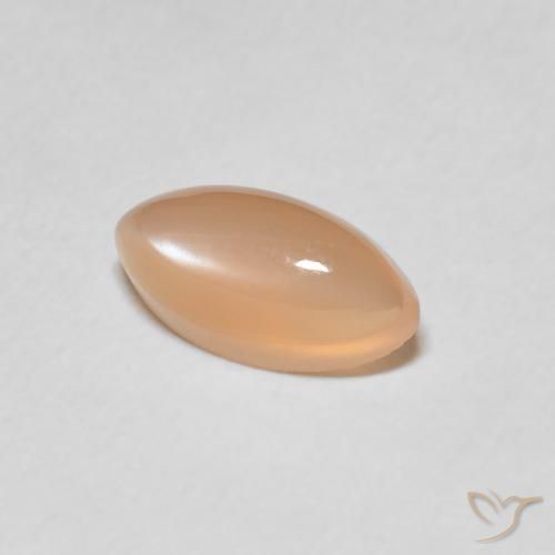 Piedra de Luna Naranja cantaloupe natural de 1.38 ct, Marquesa, Translúcido
