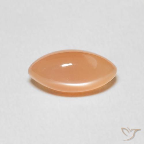 1.25ct Natural Naranja cantaloupe Piedra de Luna, Marquesa, Translúcido
