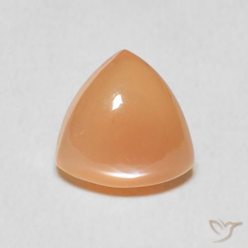 1.68ct Natural Naranja cantaloupe Piedra de Luna, Trillón, Translúcido