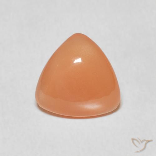 1.14ct Natural Naranja durazno Piedra de Luna, Trillón, Translúcido