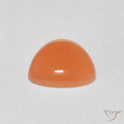 Piedra de Luna Naranja durazno natural de 1.14 ct, Trillón, Translúcido