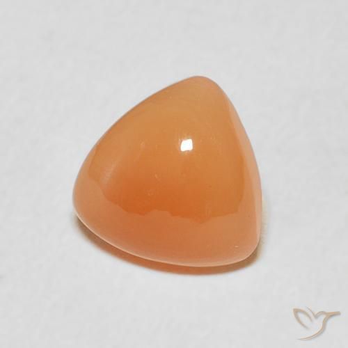 Piedra de Luna Naranja cantaloupe natural de 1.60 ct, Trillón, Translúcido