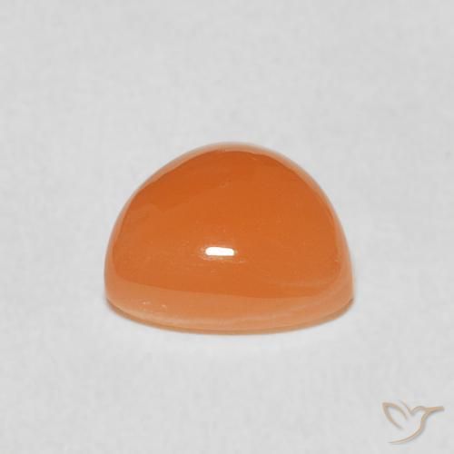 Piedra de Luna Naranja cantaloupe natural de 1.60 ct, Trillón, Translúcido