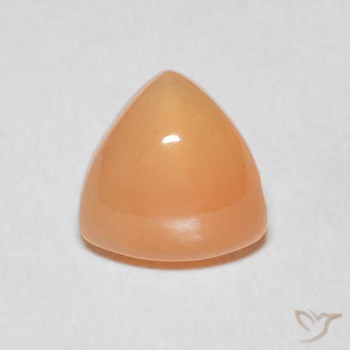 1.67ct Natural Naranja medio Piedra de Luna, Trillón, Translúcido