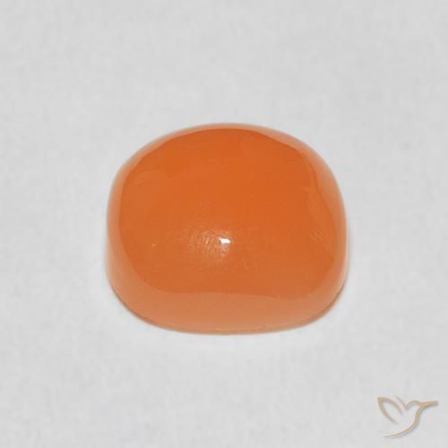 Piedra de Luna Naranja durazno natural de 2.06 ct, Forma Cojín, Translúcido