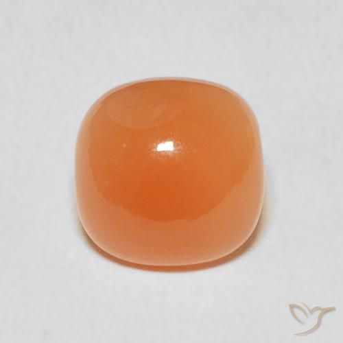 1.91ct Natural Naranja durazno Piedra de Luna, Forma Cojín, Translúcido